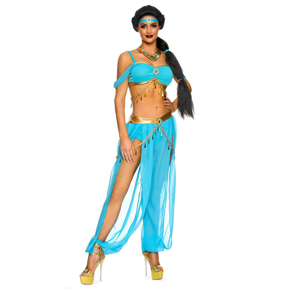 Jasmine Arabian Princess Cosplay Costume Halloween Attire Aladdin Size Small